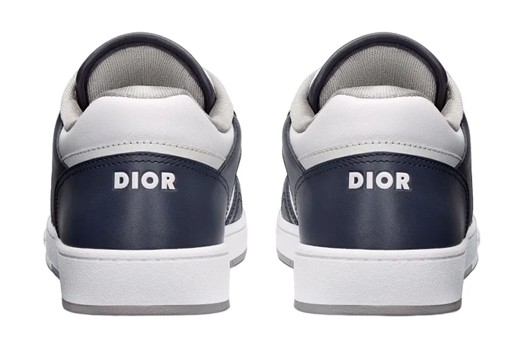 商品[国内直发] Dior|迪奥 B27 皮革 Oblique印花 低帮 时尚板鞋 男款 白蓝色,价格¥11840,第6张图片详细描述