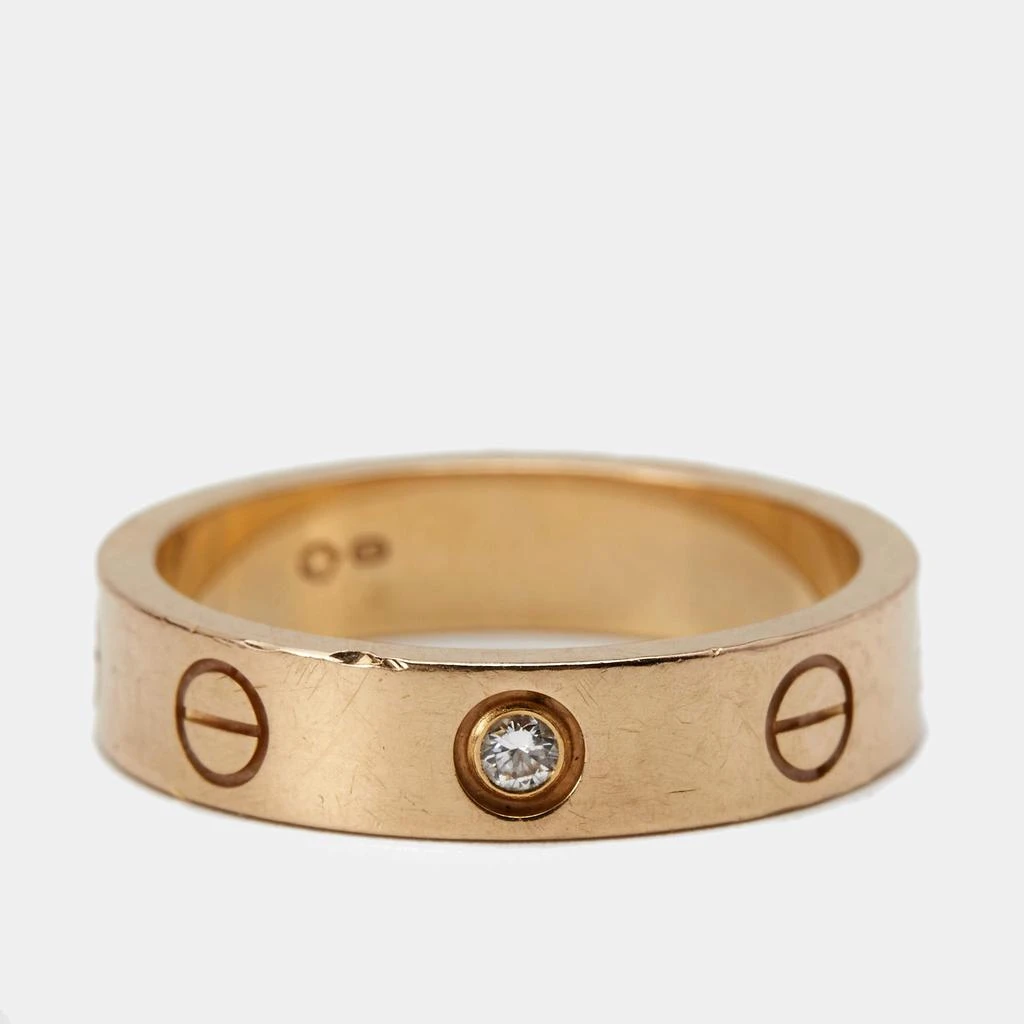 商品[二手商品] Cartier|Cartier Love 1 Diamond 18k Rose Gold Wedding Band Ring Size 49,价格¥9812,第2张图片详细描述