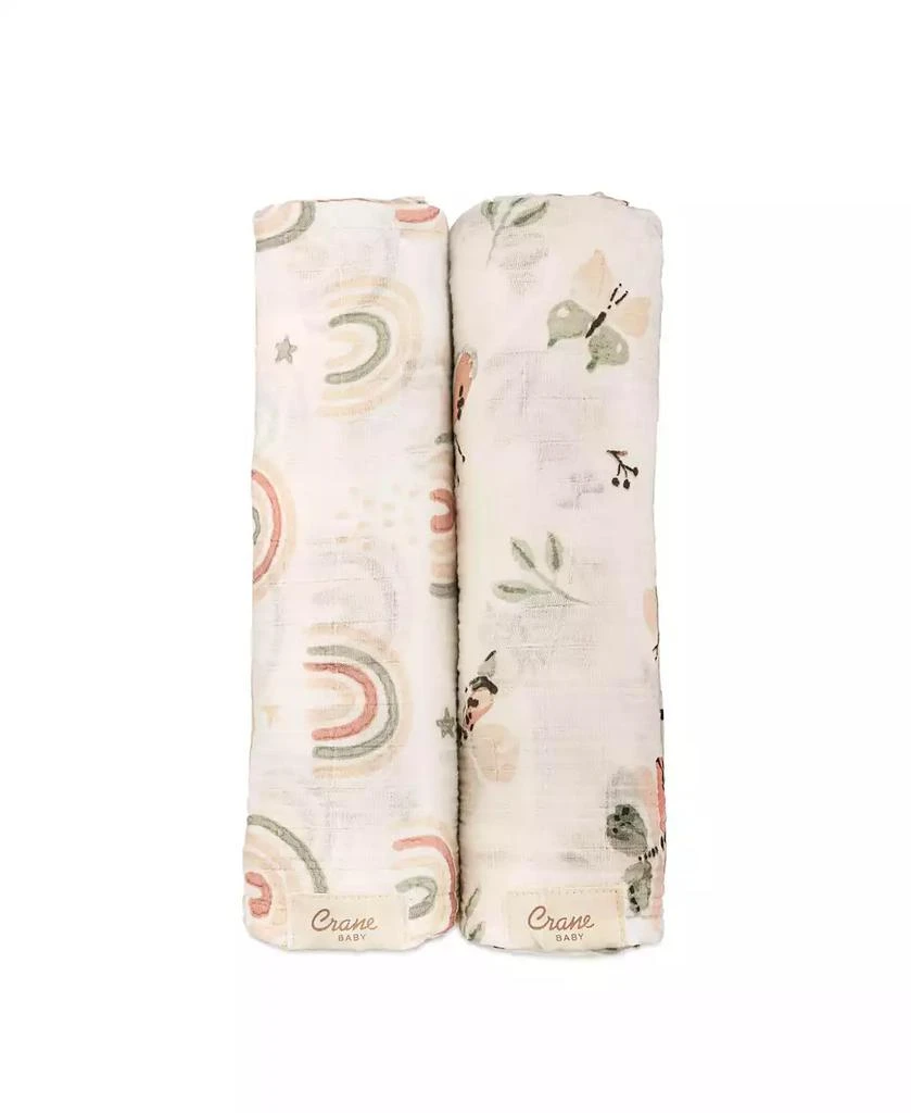 商品Crane Baby|Infants Parker Butterfly/Rainbow Swaddle, 2-Pc. Set,价格¥262,第1张图片