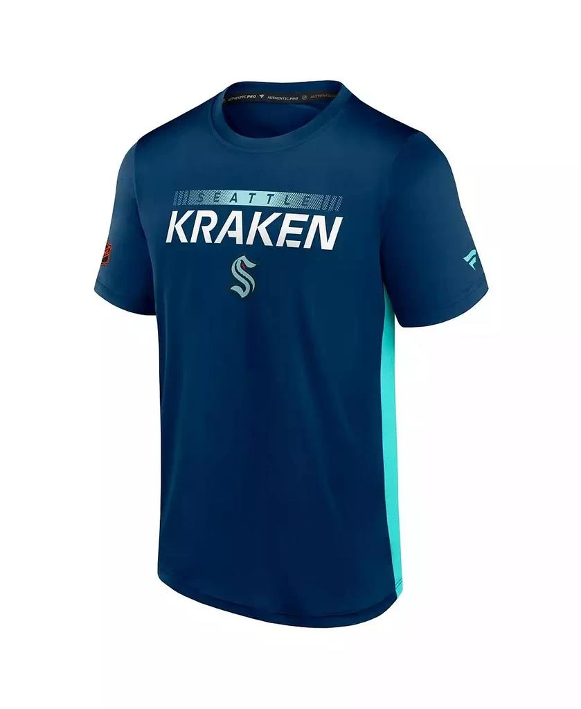 商品Fanatics|Men's Navy and Blue Seattle Kraken Special Edition 2.0 Authentic Pro Tech T-shirt,价格¥341,第2张图片详细描述