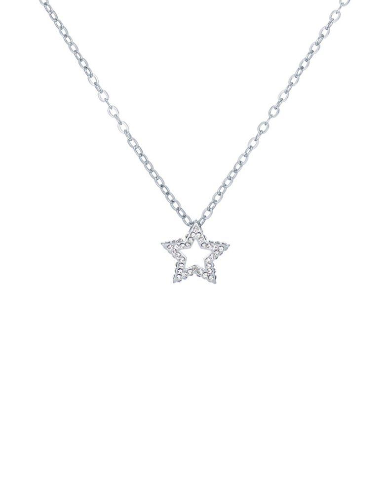 Ted Baker Taylorh crystal twinkle star pendant necklace in silver商品第1张图片规格展示