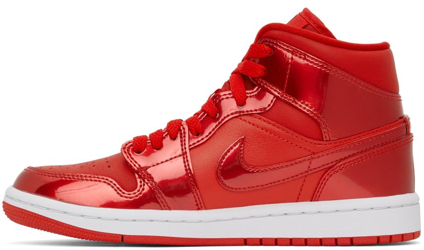 Red Air Jordan 1 Mid Sneakers商品第3张图片规格展示
