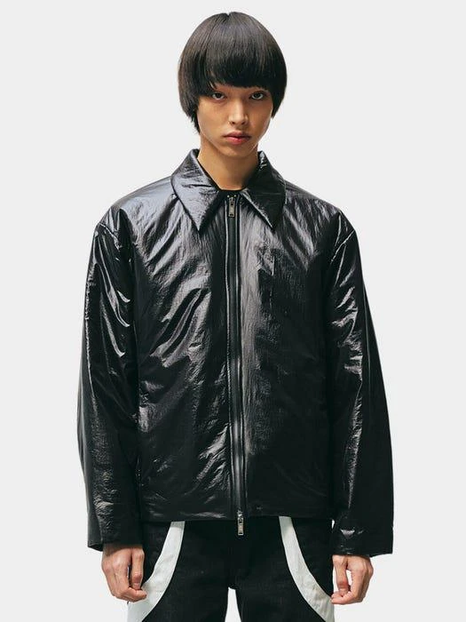 商品ADD|COZY AIR CROP JACKET GLOSSY BLACK,价格¥1457,第1张图片