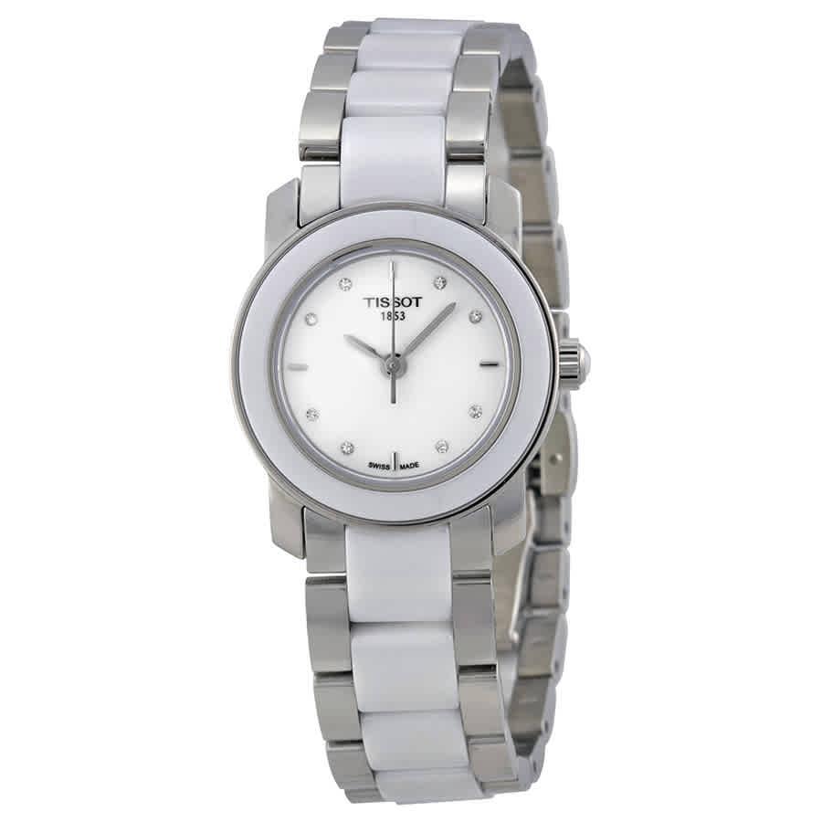 T-Trend Cera White Ceramic Diamond Ladies Watch T0642102201600商品第1张图片规格展示