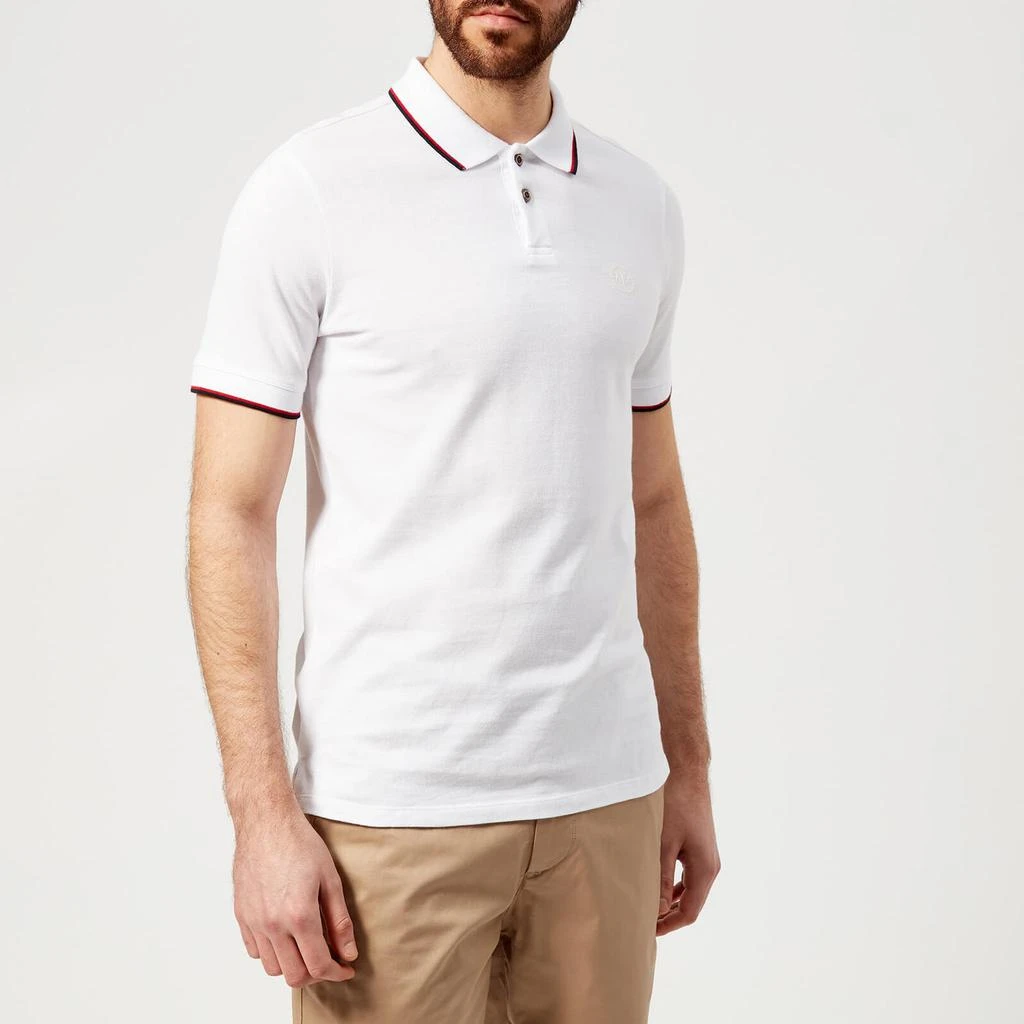 商品Armani Exchange|Armani Exchange Men's Tipped Polo Shirt - White,价格¥378,第4张图片详细描述