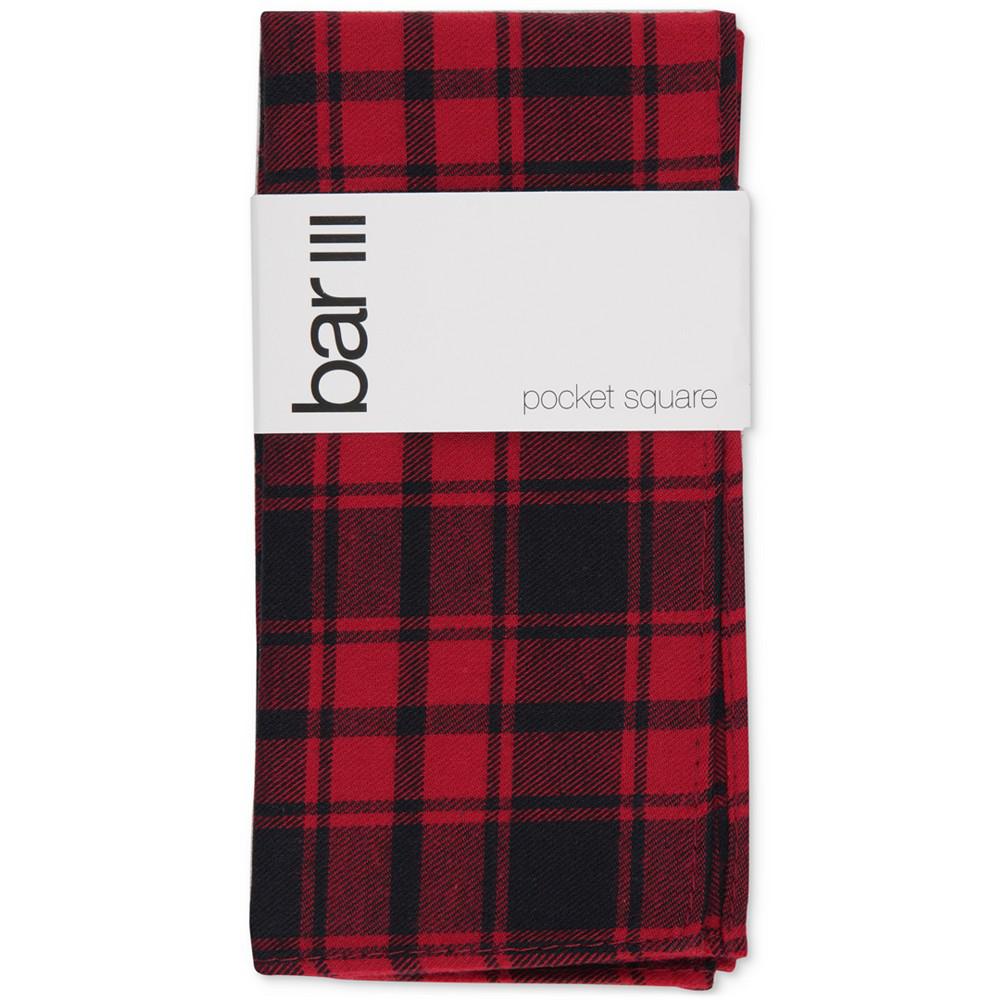 Men's Seabury Plaid Pocket Square, Created for Macy's商品第2张图片规格展示