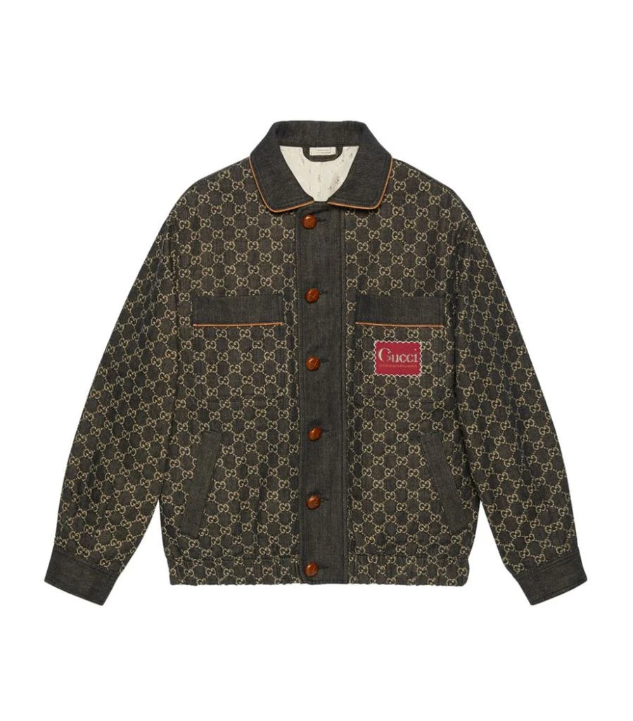 商品Gucci|GG Supreme Denim Jacket,价格¥26032,第1张图片