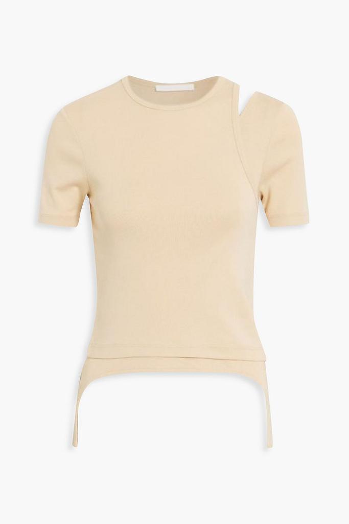 商品Helmut Lang|Cutout cotton-jersey top,价格¥647,第1张图片