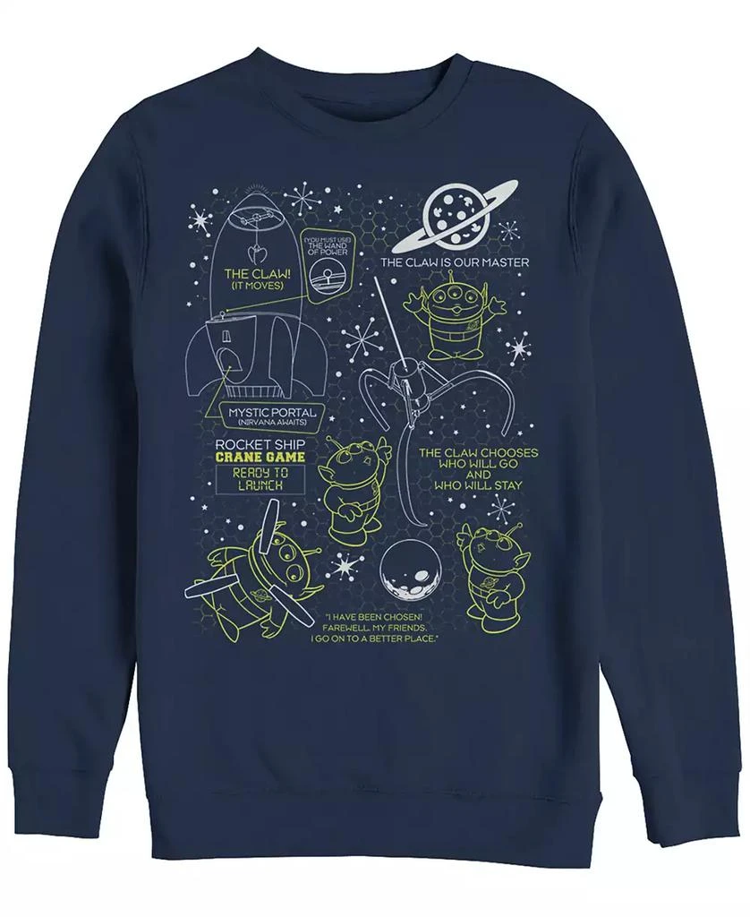 商品Disney|Disney Pixar Men's Toy Story Aliens Claw Master Map, Crewneck Fleece,价格¥337,第2张图片详细描述