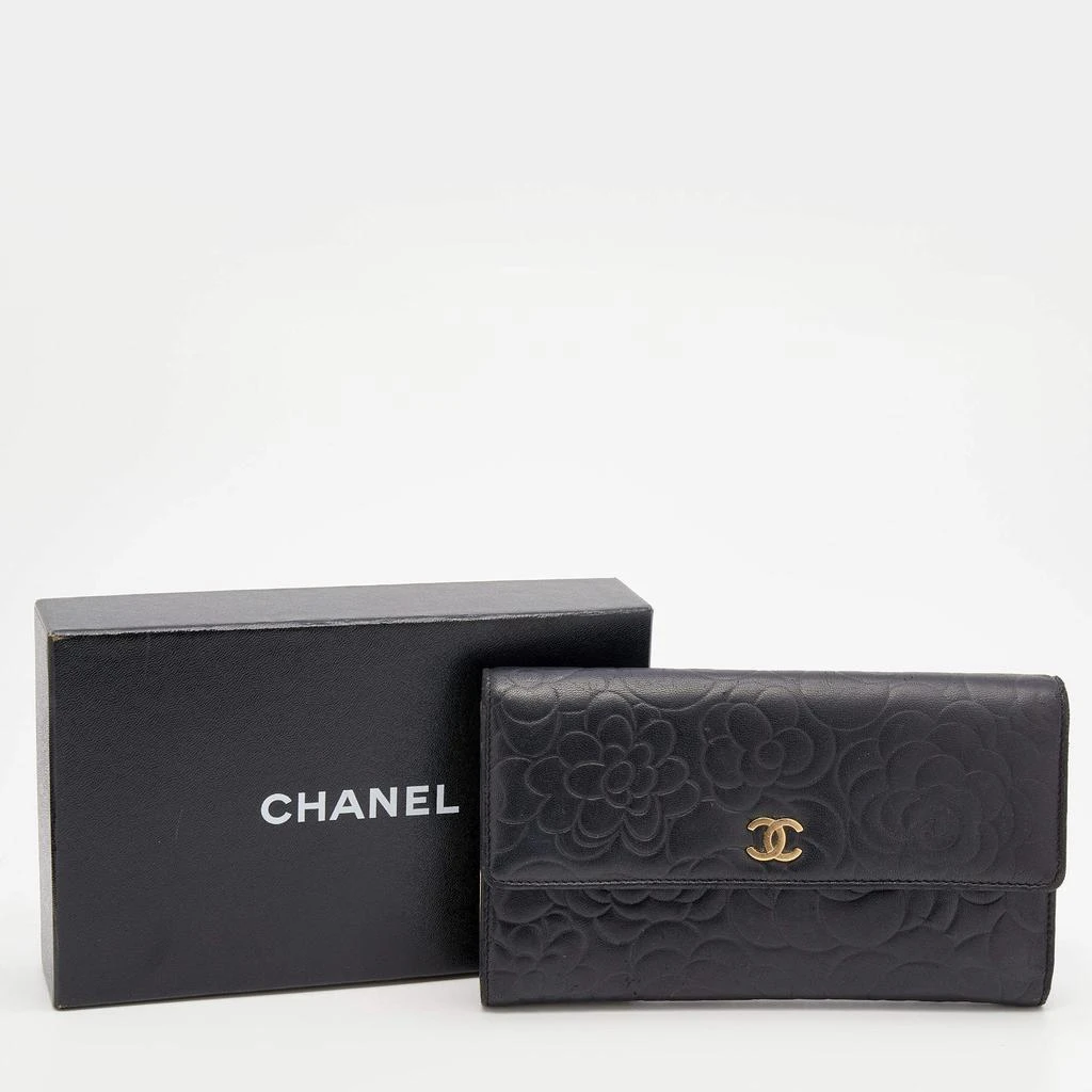 Chanel Black Leather Camellia Flap Wallet 商品