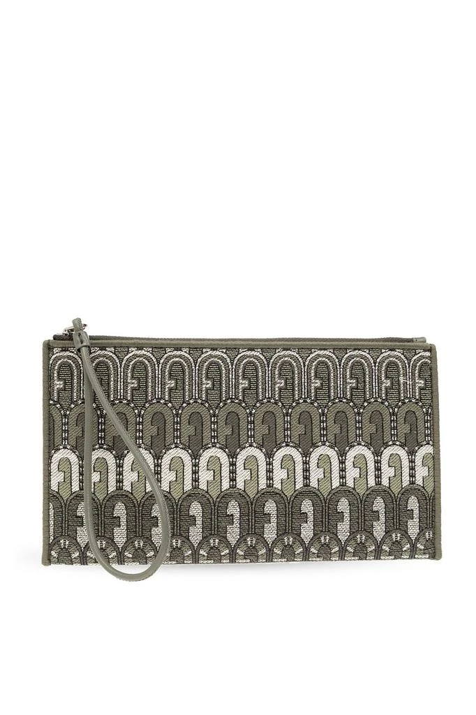 商品Furla|Furla Opportunity Logo Monogram Zipped Clutch Bag,价格¥788,第1张图片