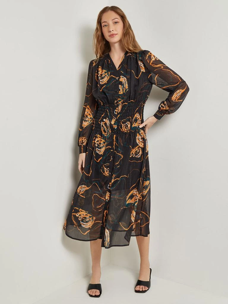 商品Misook|Maxi Fit & Flare Dress - Printed Woven Chiffon,价格¥894,第1张图片
