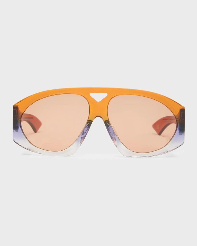 商品KAREN WALKER|Two-Tone Acetate Aviator Sunglasses,价格¥1377,第3张图片详细描述