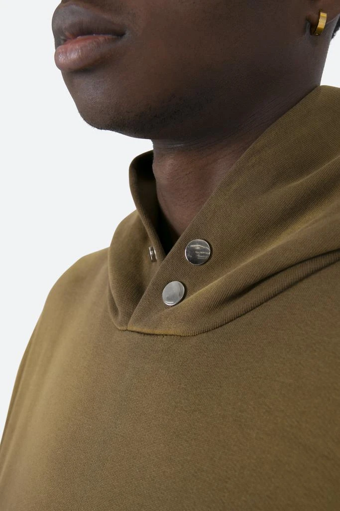 Button Neck Hoodie - Brown 商品