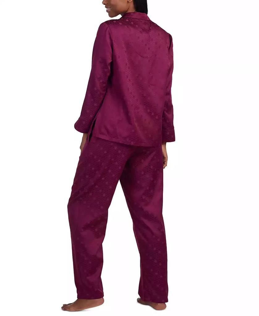 商品Miss Elaine|Petite 2-Pc. Notched-Collar Pajamas Set,价格¥240,第2张图片详细描述