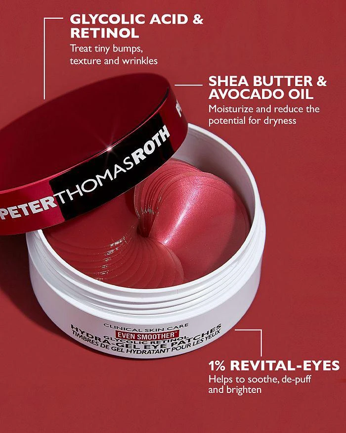 商品Peter Thomas Roth|Even Smoother Glycolic Retinol Hydra Gel Eye Patches,价格¥486,第3张图片详细描述