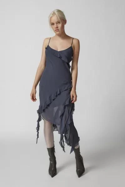 商品Urban Outfitters|UO Dita Asymmetrical Ruffle Midi Dress,价格¥601,第1张图片