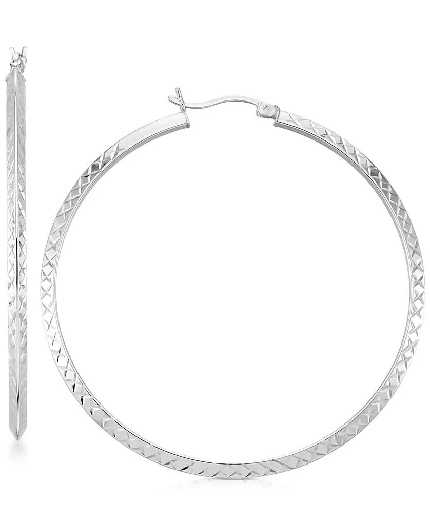 商品Macy's|Twisted Hoop Earrings in 14k Gold Over Silver or 14K White Gold Over Silver,价格¥467,第1张图片详细描述