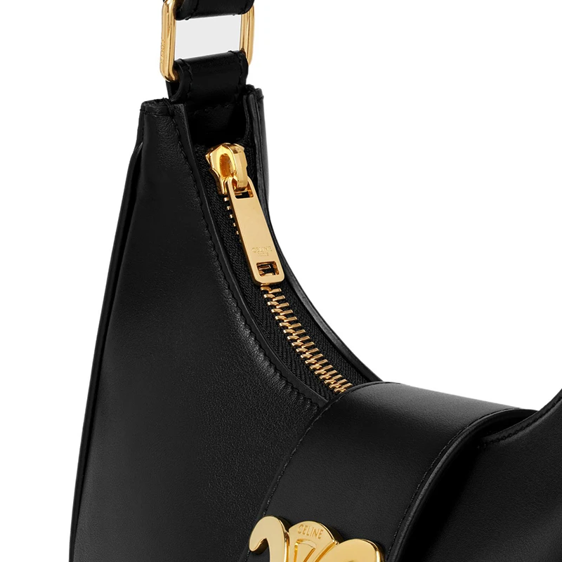 商品[国内直发] Celine|赛琳 AVATriomphe 23年凯旋门标志可调节肩带 光滑小牛皮 手提包单肩包 女款 黑色,价格¥16629,第5张图片详细描述