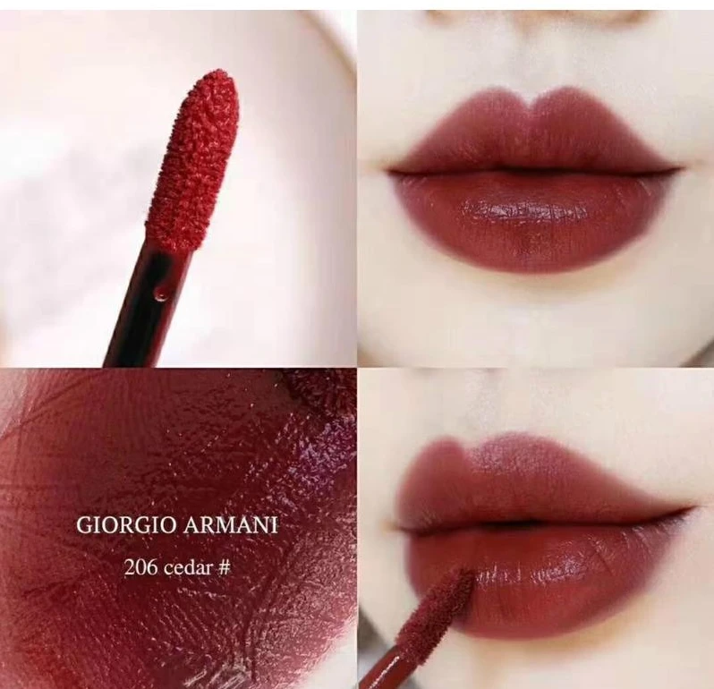 【3件包邮装】ARMANI 阿玛尼 丝绒哑光红管唇釉中小样  #206 1.5ml*3 商品