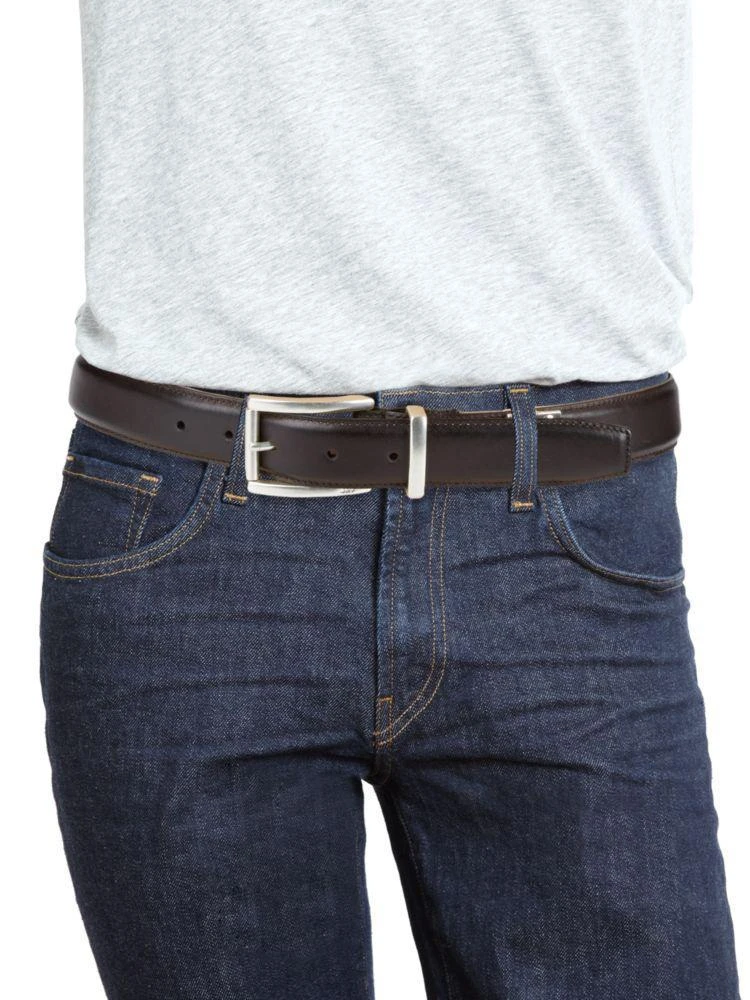 商品John Varvatos|Leather Feather Edge Belt,价格¥152,第3张图片详细描述