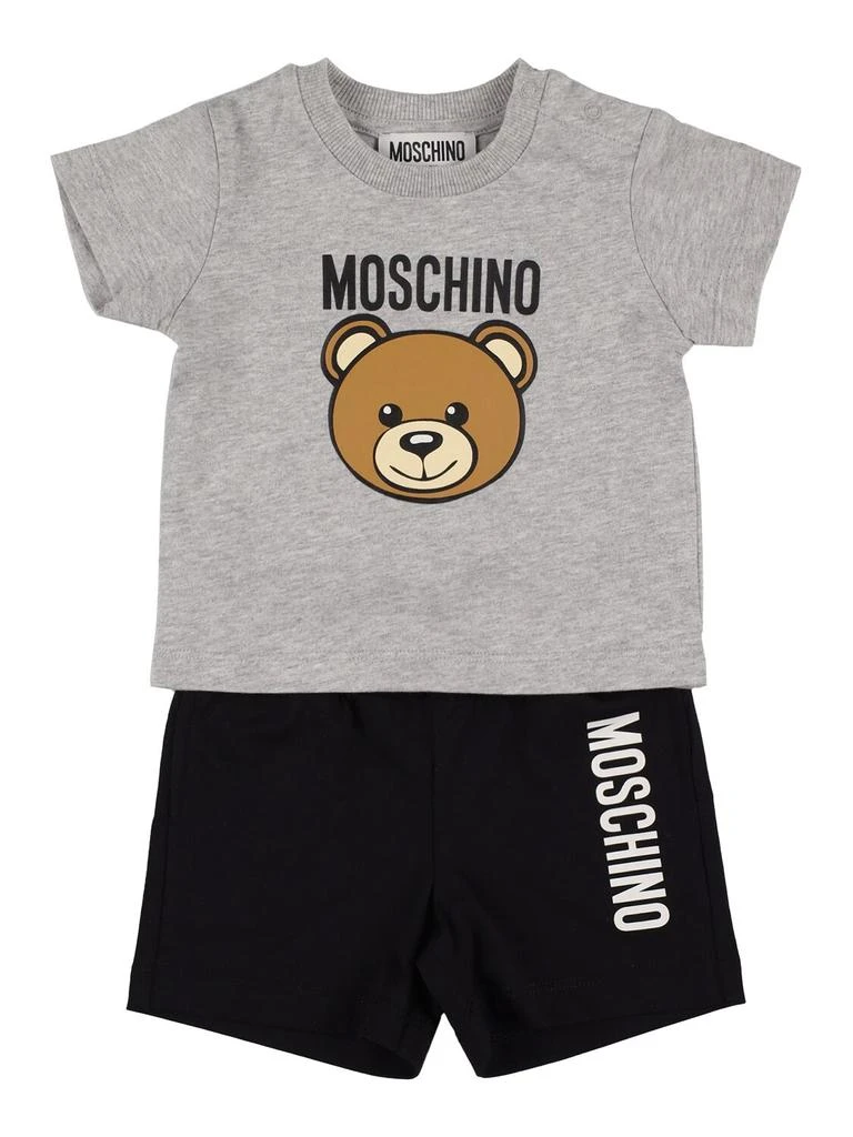 MOSCHINO Cotton Jersey T-shirt & Sweat Shorts 1