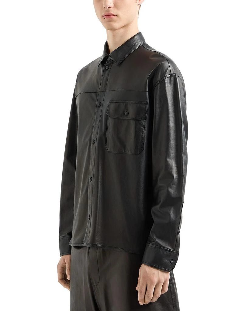 商品Emporio Armani|Leather Shirt Jacket,价格¥6331,第1张图片