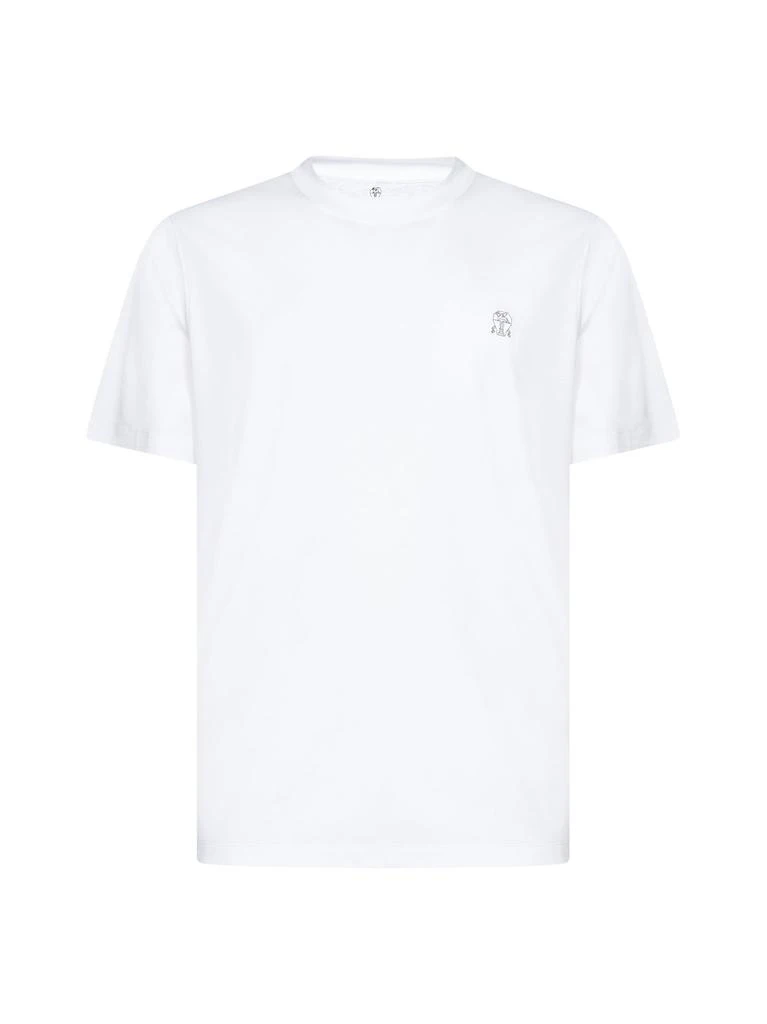 商品Brunello Cucinelli|Brunello Cucinelli Logo Embroidered Crewneck T-Shirt,价格¥2124-¥2548,第1张图片