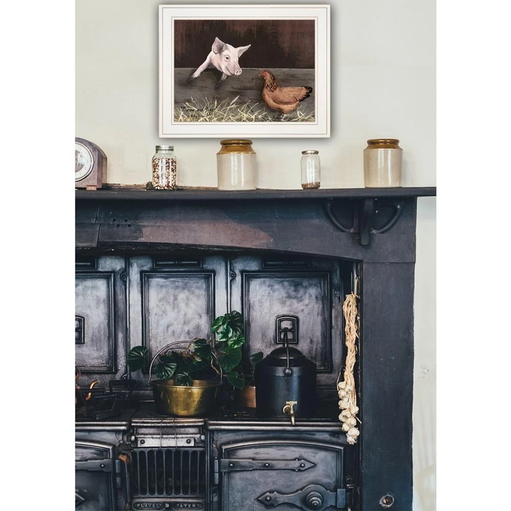 商品Trendy Décor 4U|Bacon Eggs by Billy Jacobs, Ready to hang Framed Print, White Frame, 19" x 15",价格¥626,第2张图片详细描述