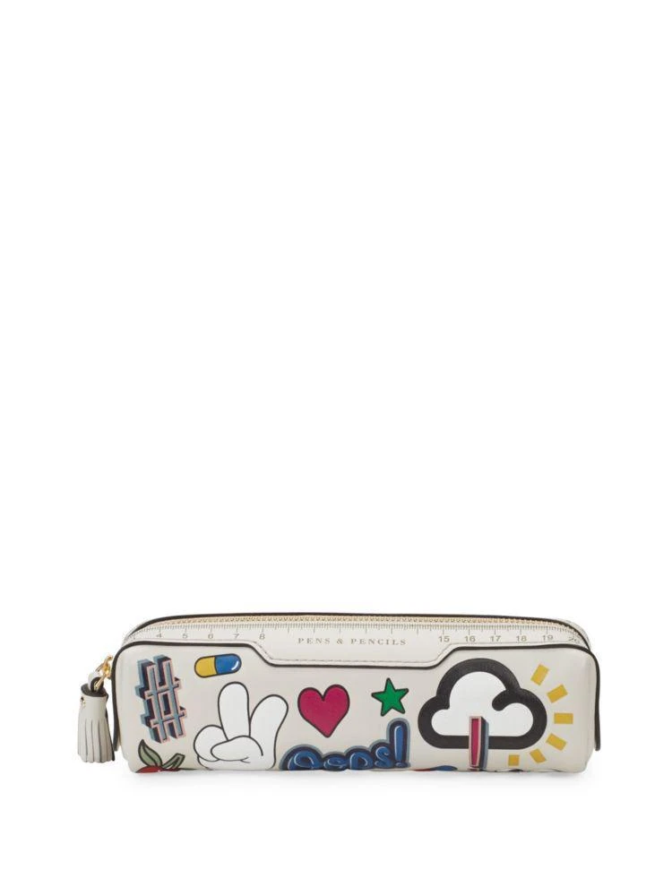 商品Anya Hindmarch|Graphic Leather Pencil Case,价格¥1573,第1张图片