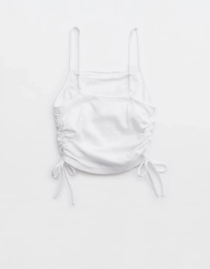 商品Aerie|Aerie Ruched Cropped Tank Top,价格¥91,第5张图片详细描述