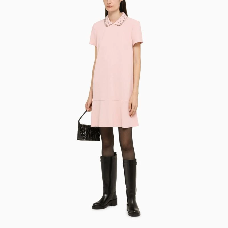 商品RED Valentino|Antique pink short dress with strass,价格¥1691,第2张图片详细描述