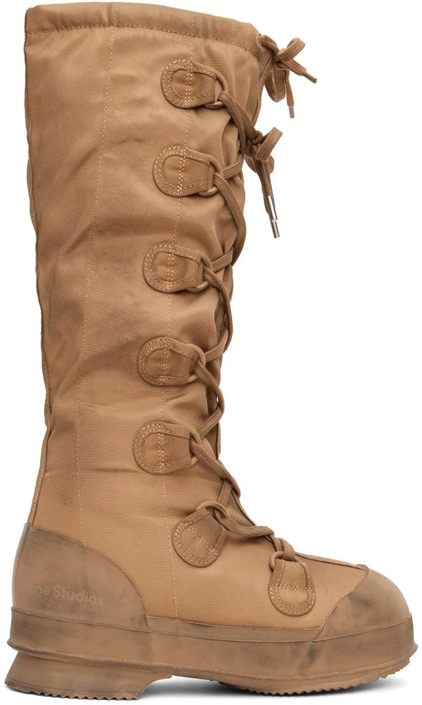 商品Acne Studios|Tan Lace-Up Boots,价格¥3157,第1张图片