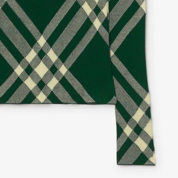 商品[国内直发] Burberry|博柏利 格纹拼色修身高领长袖毛衣 男款 黄水仙色,价格¥3959,第8张图片详细描述