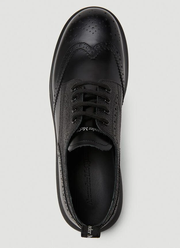 商品Alexander McQueen|Platform Brogue Lace-Up Shoes in Black,价格¥3881,第5张图片详细描述