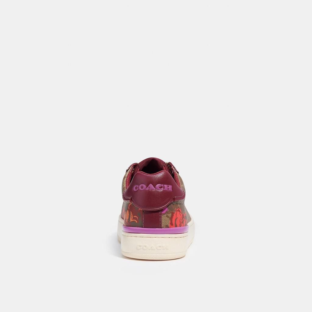 Coach Outlet Clip Low Top Sneaker In Signature Canvas With Floral Print商品第3张图片规格展示