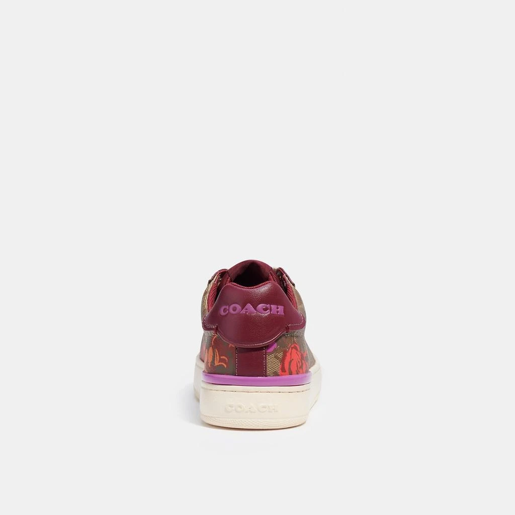 商品Coach|Coach Outlet Clip Low Top Sneaker In Signature Canvas With Floral Print,价格¥1130,第3张图片详细描述