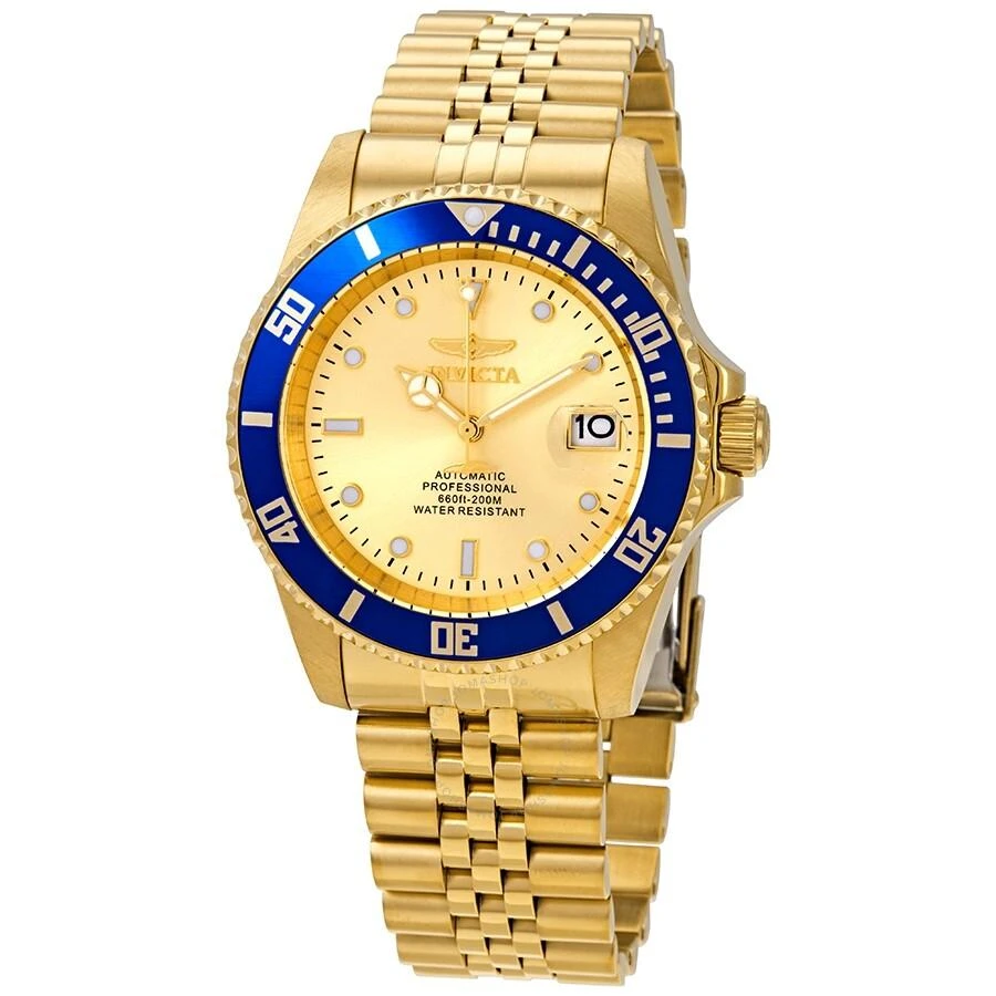 商品Invicta|Pro Diver Automatic Date Gold Dial Men's Watch 29185,价格¥589,第1张图片