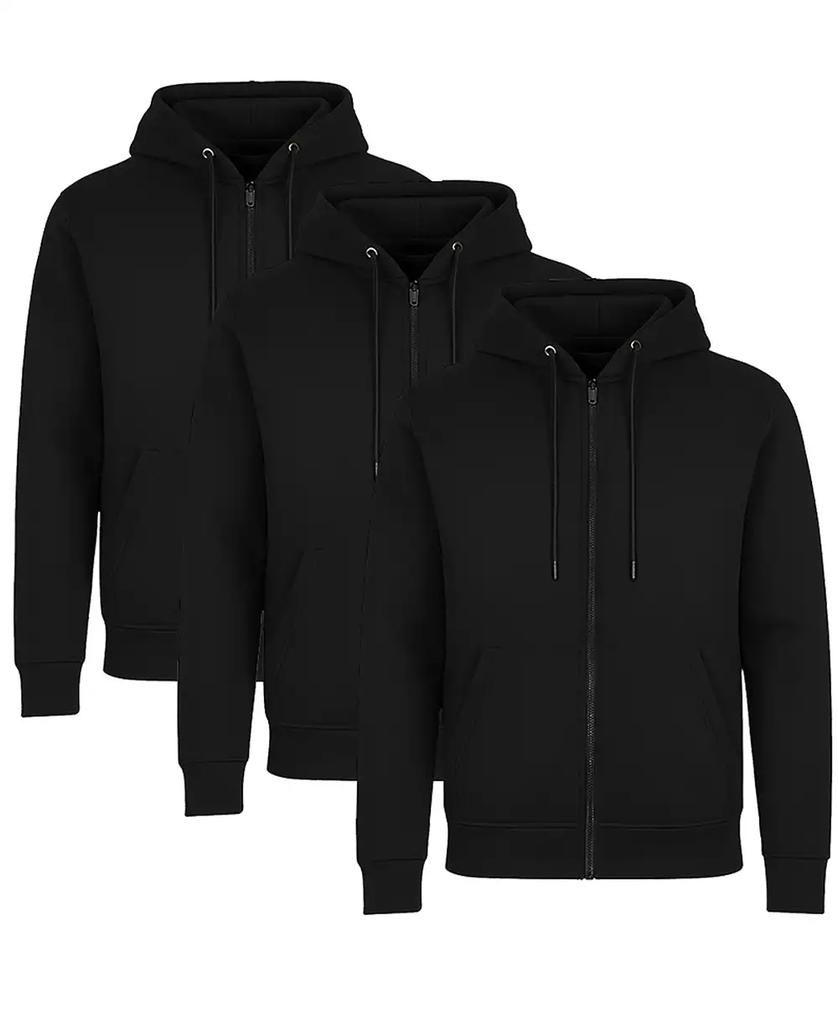 Men's Lined Full-Zip Hoodie, 3-Pack image 2