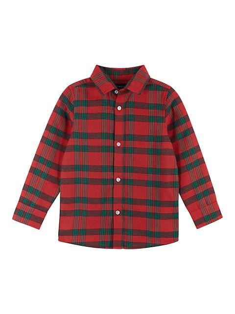 Little Boy's Flannel Shirt, Suspenders & Pants 3-Piece Set商品第3张图片规格展示