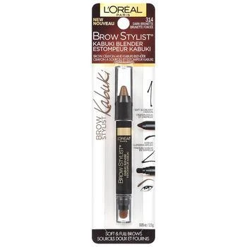 商品L'Oreal Paris|L'Oreal Paris Brow Stylist Kabuki Blender Brow Crayon, Dark Brunette,价格¥110,第1张图片