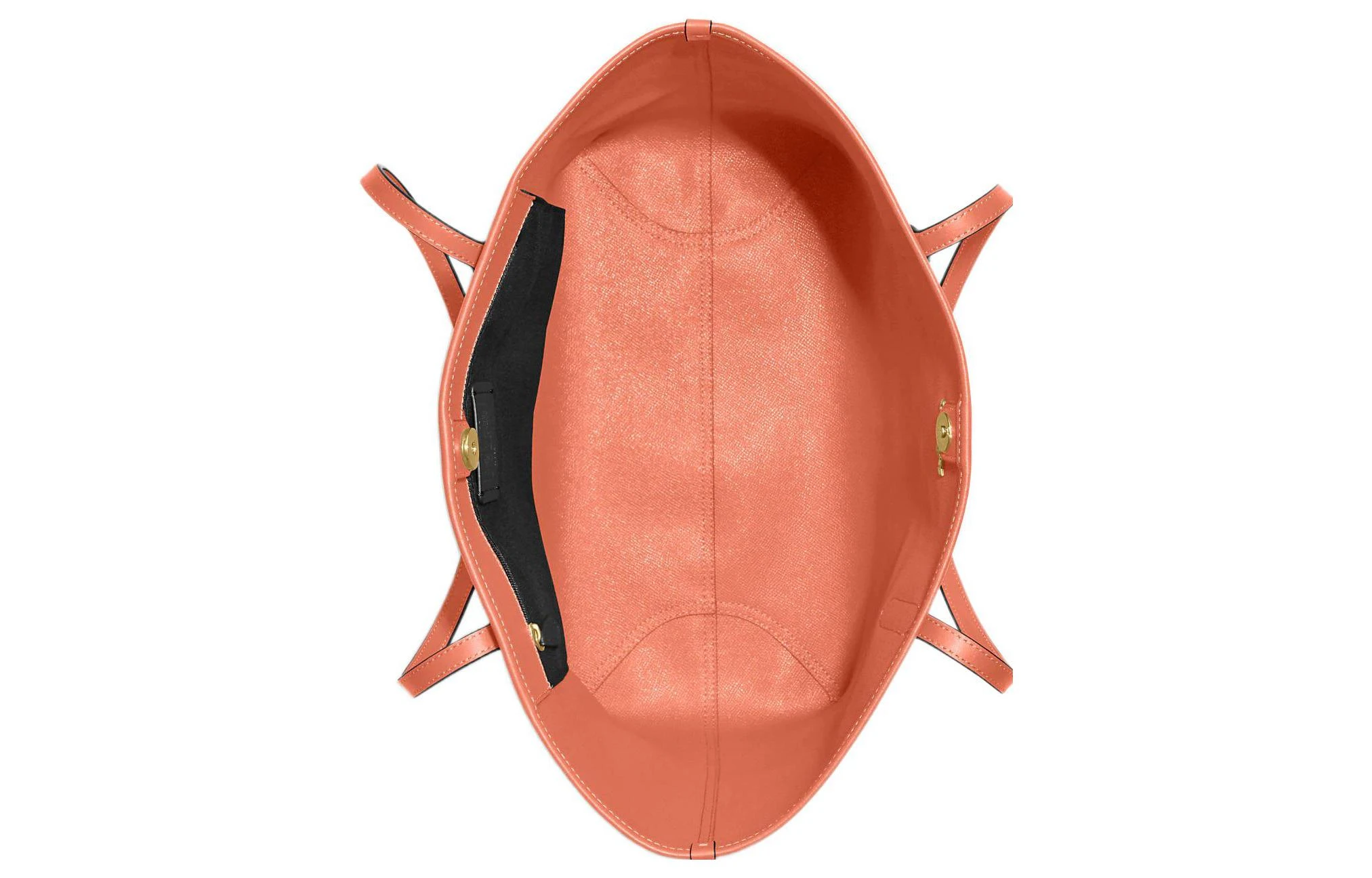 商品[国内直发] Coach|蔻驰 City 33 经典老花按扣开合 PVC 托特包Tote包购物袋手提单肩包 大号 女款 卡其色拼浅珊瑚色,价格¥1864,第4张图片详细描述