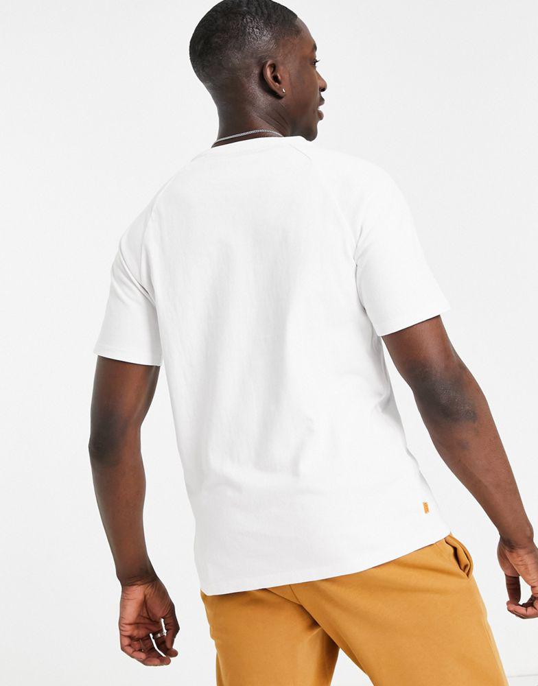 Timberland Stack Logo heavyweight t-shirt in white商品第2张图片规格展示