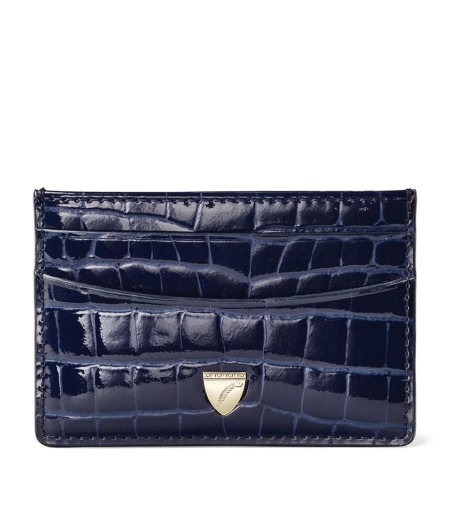 商品Aspinal of London|Croc-Embossed Slim Card Holder,价格¥474,第1张图片