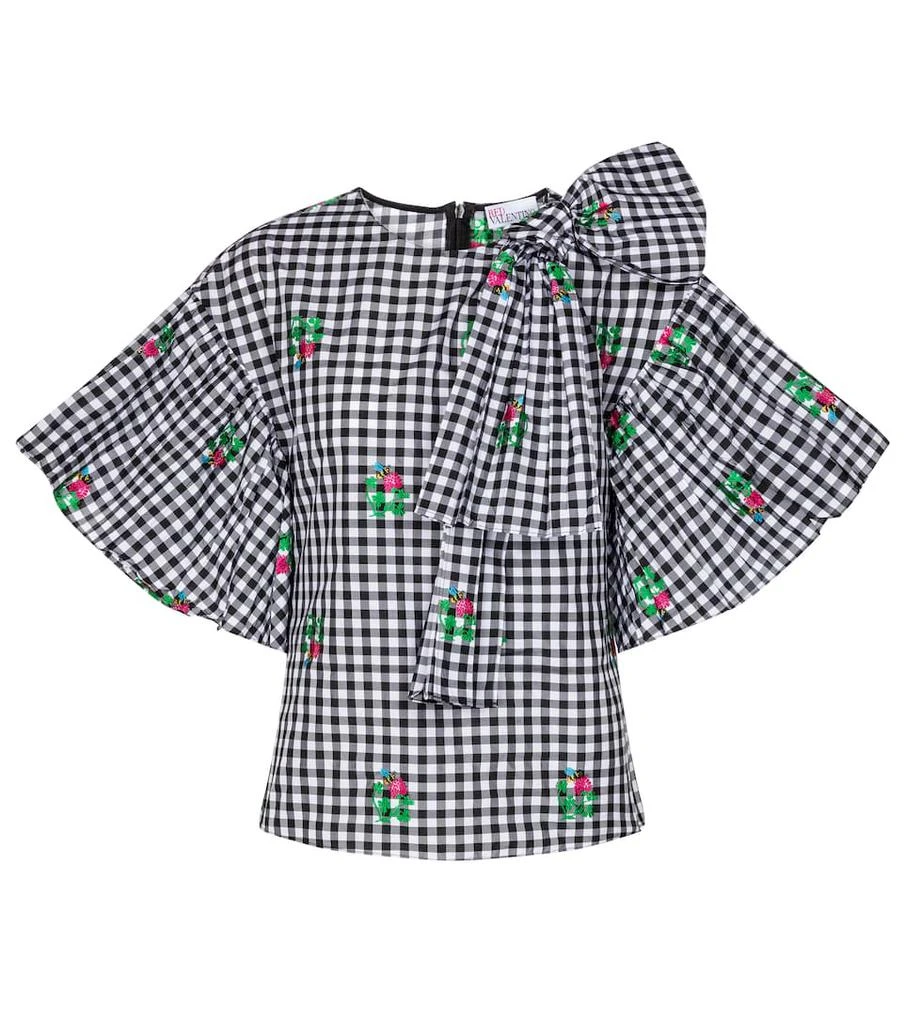 商品RED Valentino|刺绣格纹女式上衣,价格¥1981,第1张图片