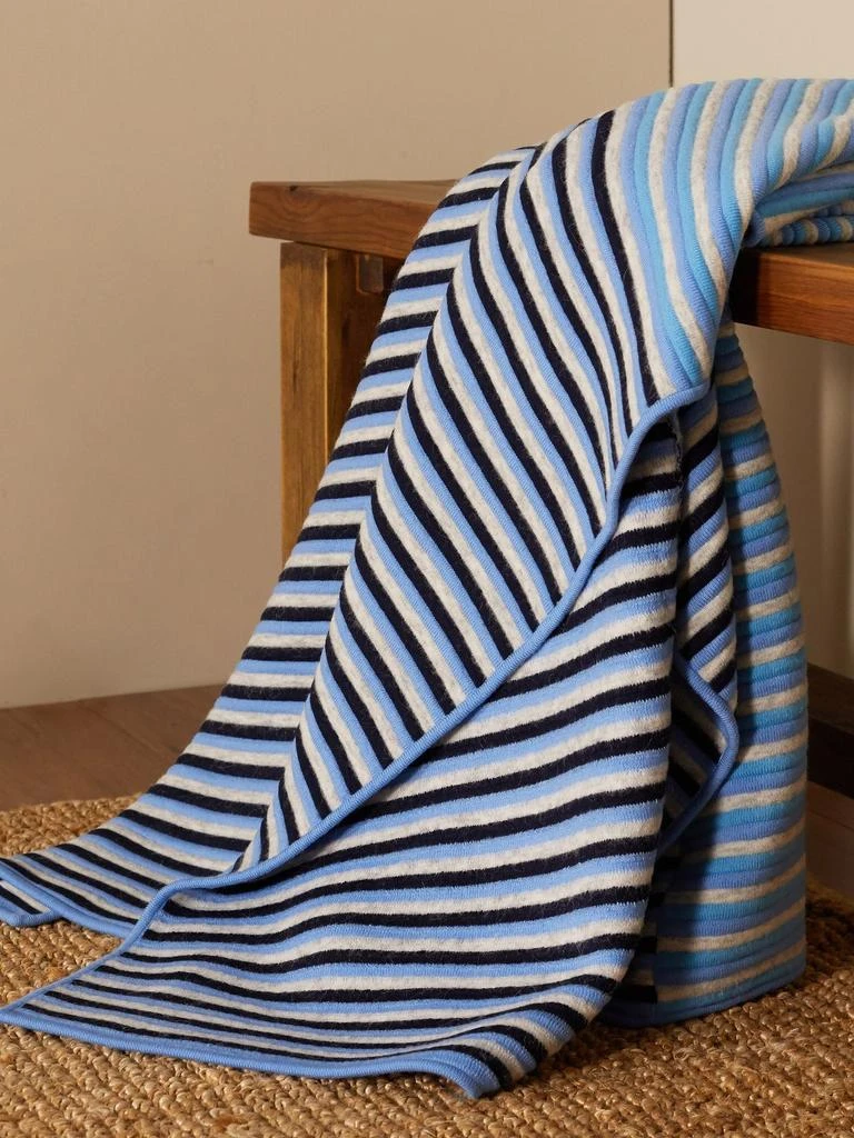 商品Saunders|Bargo stripe-check merino-blend blanket,价格¥2458,第2张图片详细描述