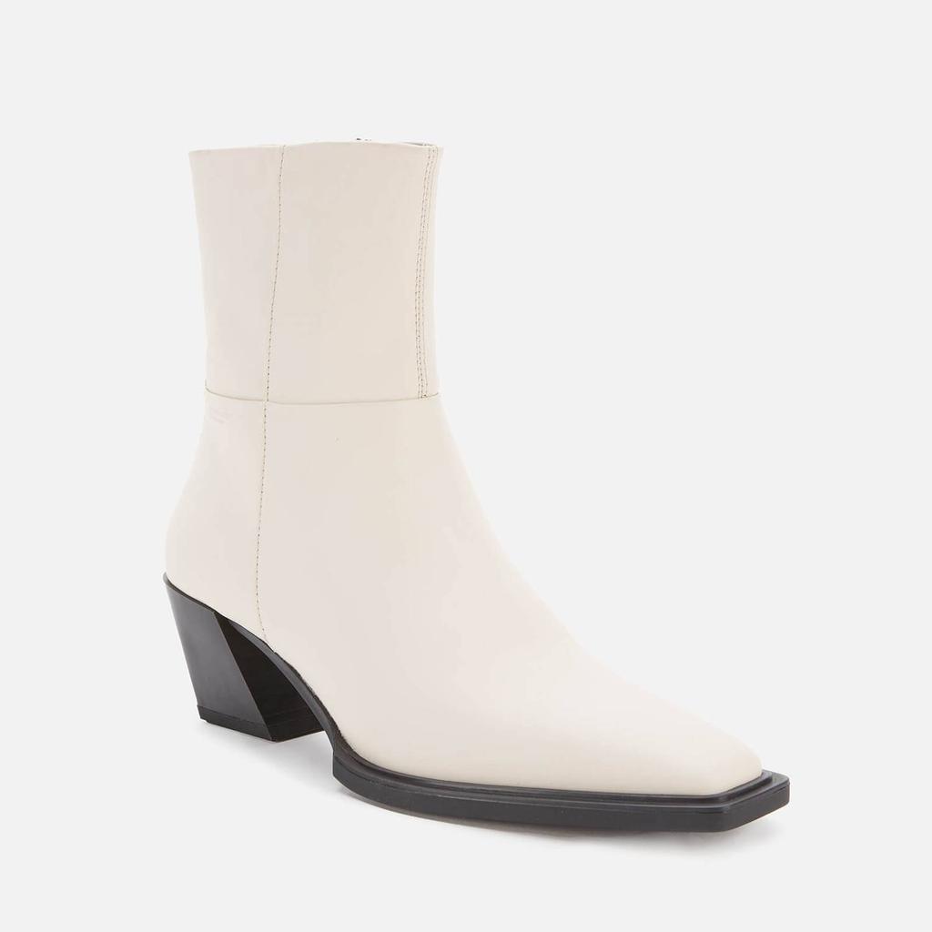 Vagabond Women's Alina Leather Heeled Boots - Off White商品第2张图片规格展示