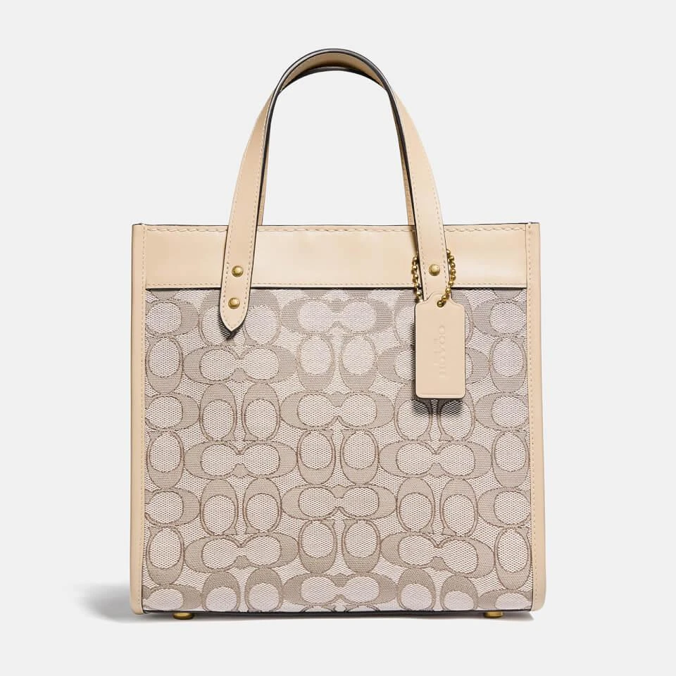 商品Coach|Coach Women's Signature Jacquard Field Tote Bag 22 - Ivory,价格¥2134-¥3556,第1张图片