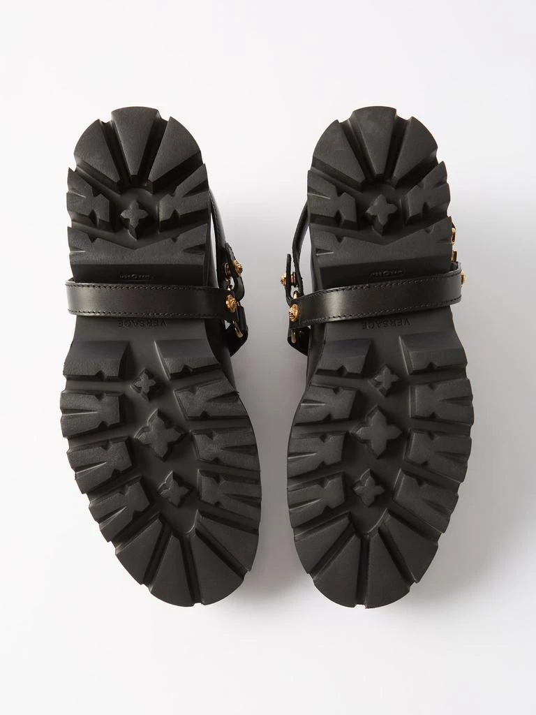 商品Versace|Medusa Head-plaque leather Derby shoes,价格¥3927,第3张图片详细描述