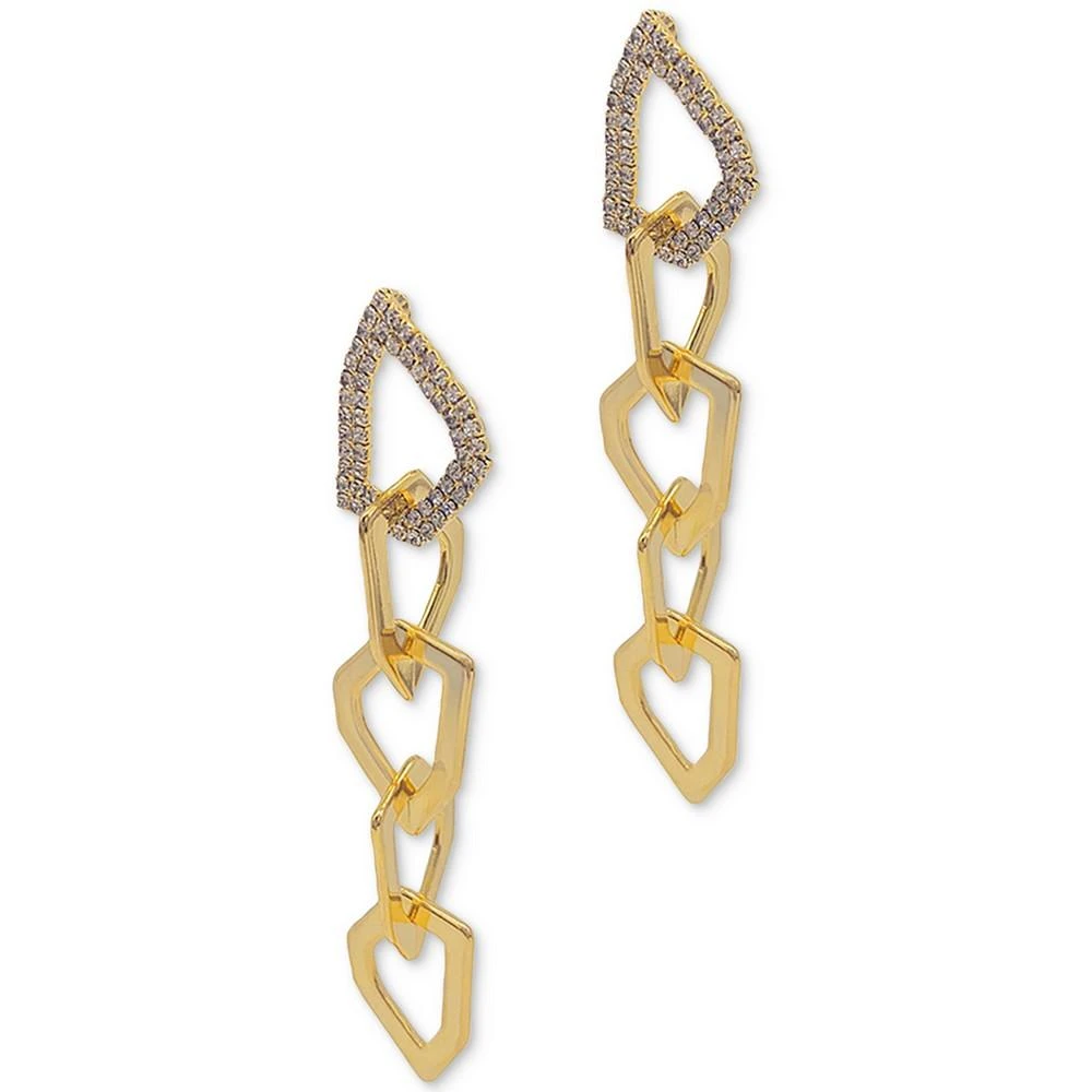 商品ADORNIA|14k Gold-Plated Organic Link Drop Earrings,价格¥205,第1张图片
